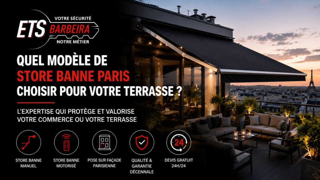 Store banne Paris quel modèle choisir pour votre terrasse ou façade de commerce