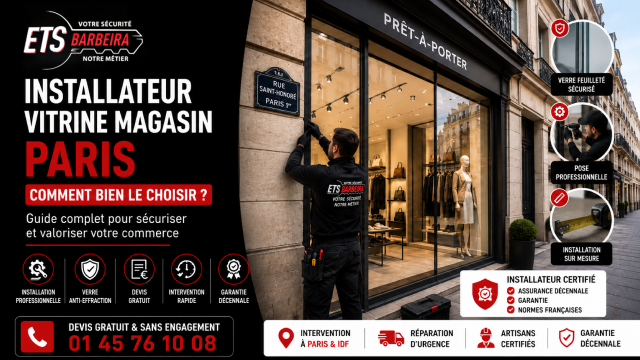 Installateur vitrine magasin Paris comment bien le choisir