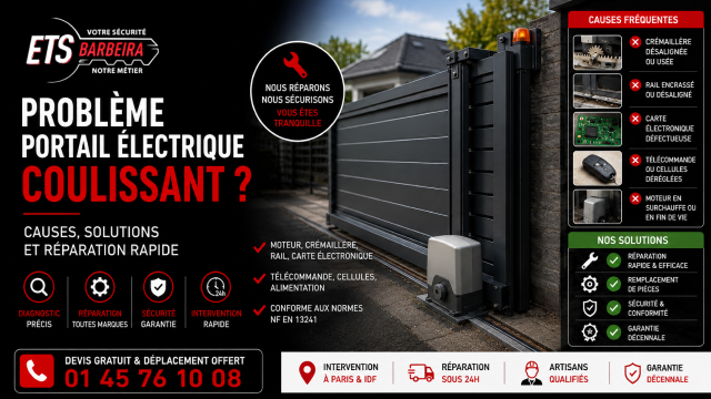 Problème portail électrique coulissant causes et solutions