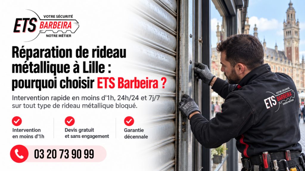 Réparation de rideau métallique à Lille pourquoi choisir ETS Barbeira