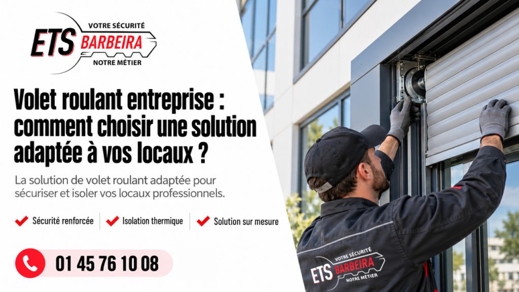 Volet roulant entreprise comment choisir une solution adaptée à vos locaux